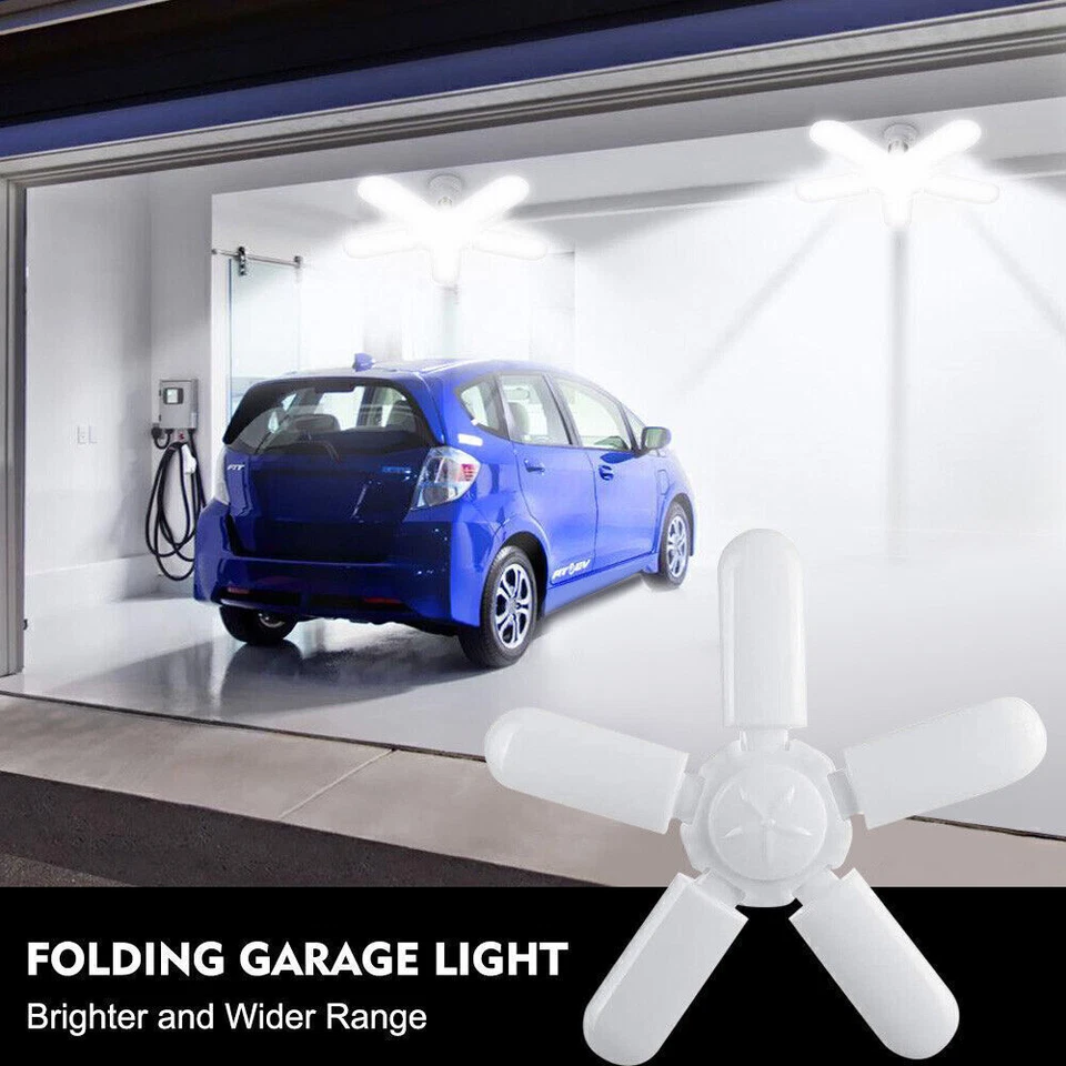 1/2/4x 100W LED deformable Luz de garaje Brillante Tienda Luces de techo Lámpara* Foto 4 de 4