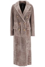 Blancha Shearling Double-breasted Coat Size: 42