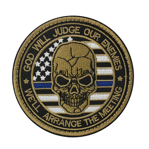 5XShow Your Resolve w/the 'St. Parche mágico Michael Skull regalo para oficina de policía - Imagen 8 de 8