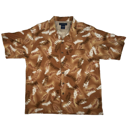 Exofficio Men’s Shirt Large Short Sleeve Button Up Leaf Print Fishing Outdoors - Picture 1 of 12