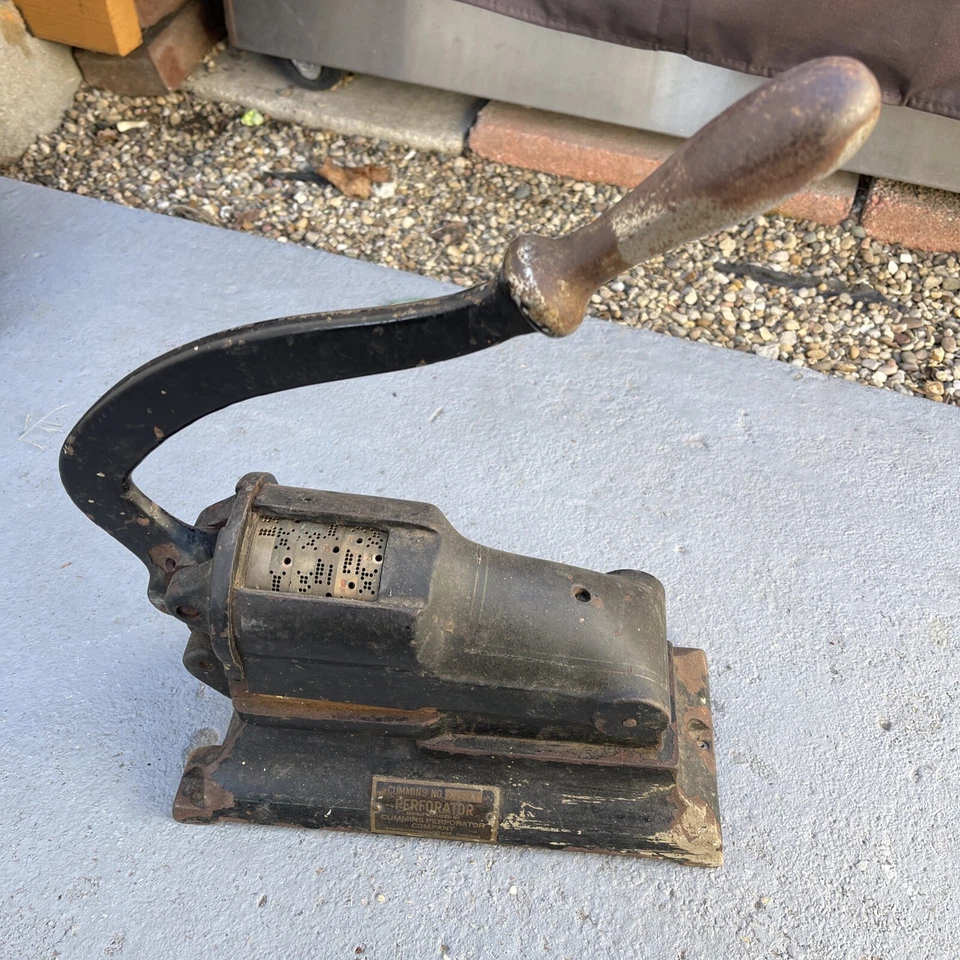 Antique cast iron American Perforating Co. CUMMINS ABA Canceling Machine.Working - Image 2 of 4