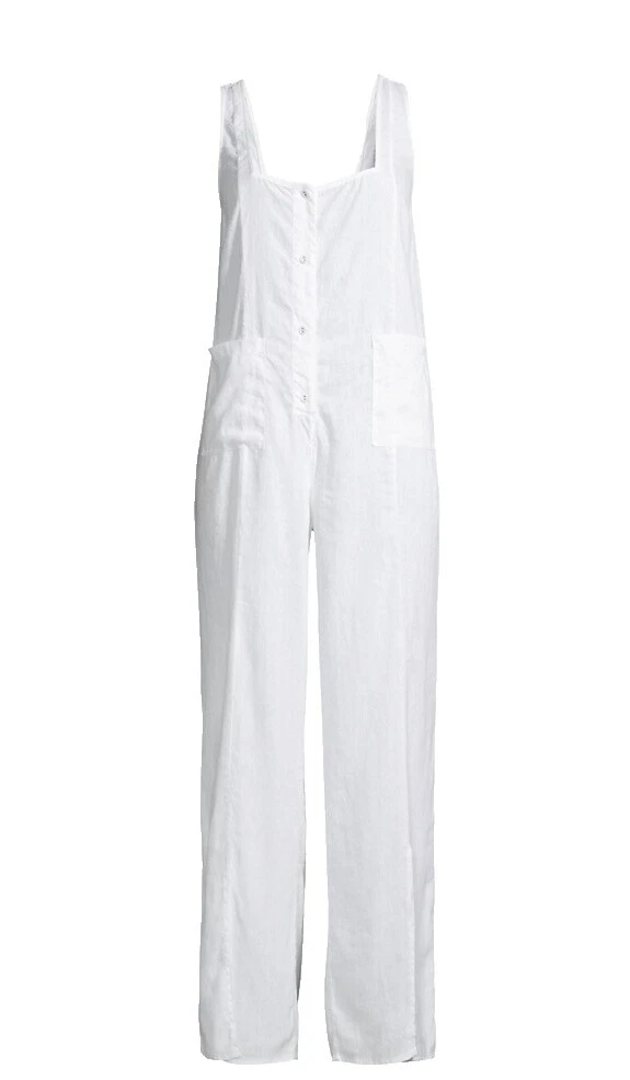 White LINEN Jumpsuits & Rompers for Women
