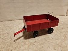 Vintage The Ertl Co Pressed Steel Red Farm Wagon Made in USA