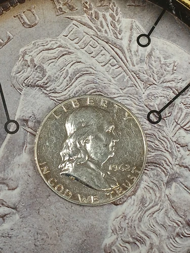 SILVER 1962 Franklin Proof Cameo Half Dollar  TP-6023