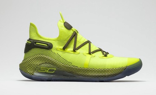 New UA Under Armour Steph Curry 6 "Coy Fish" Volt Black 3020612 302 SZ 13 - Picture 2 of 6