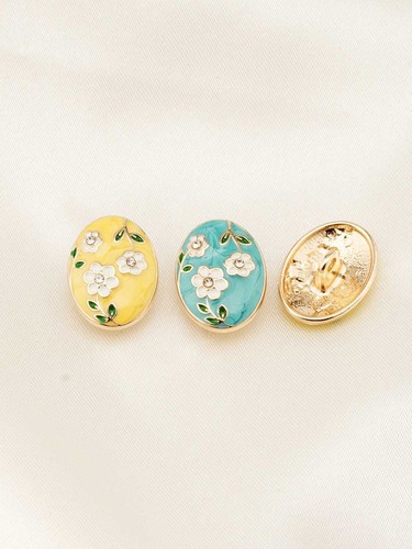 5pcs flower metal buttons for sewing and handmade 18mm - Picture 2 of 5