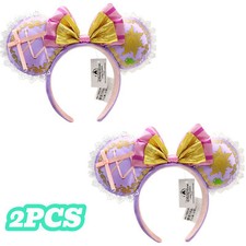 Disney Parks Rapunzel Tangled Pascal Mickey Ears Minnie Mouse Headband Girl 2PCS