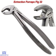 Dental Tooth Extraction Forceps Fig.22 For Upper Molars Jaws Surgical Instrument