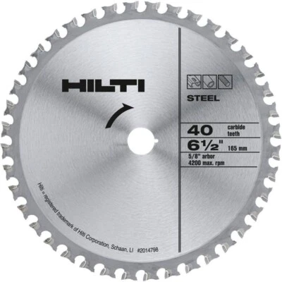 HILTI 6.5" (165mm) x 20/16mm x 40T Steel Saw Blade 2330123 SCBM MU for SCM 22-A
