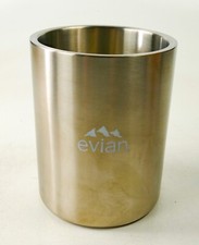 Evian enfriador de botellas de agua doble pared acero inoxidable Badoit mesa Ice Bucket 2403