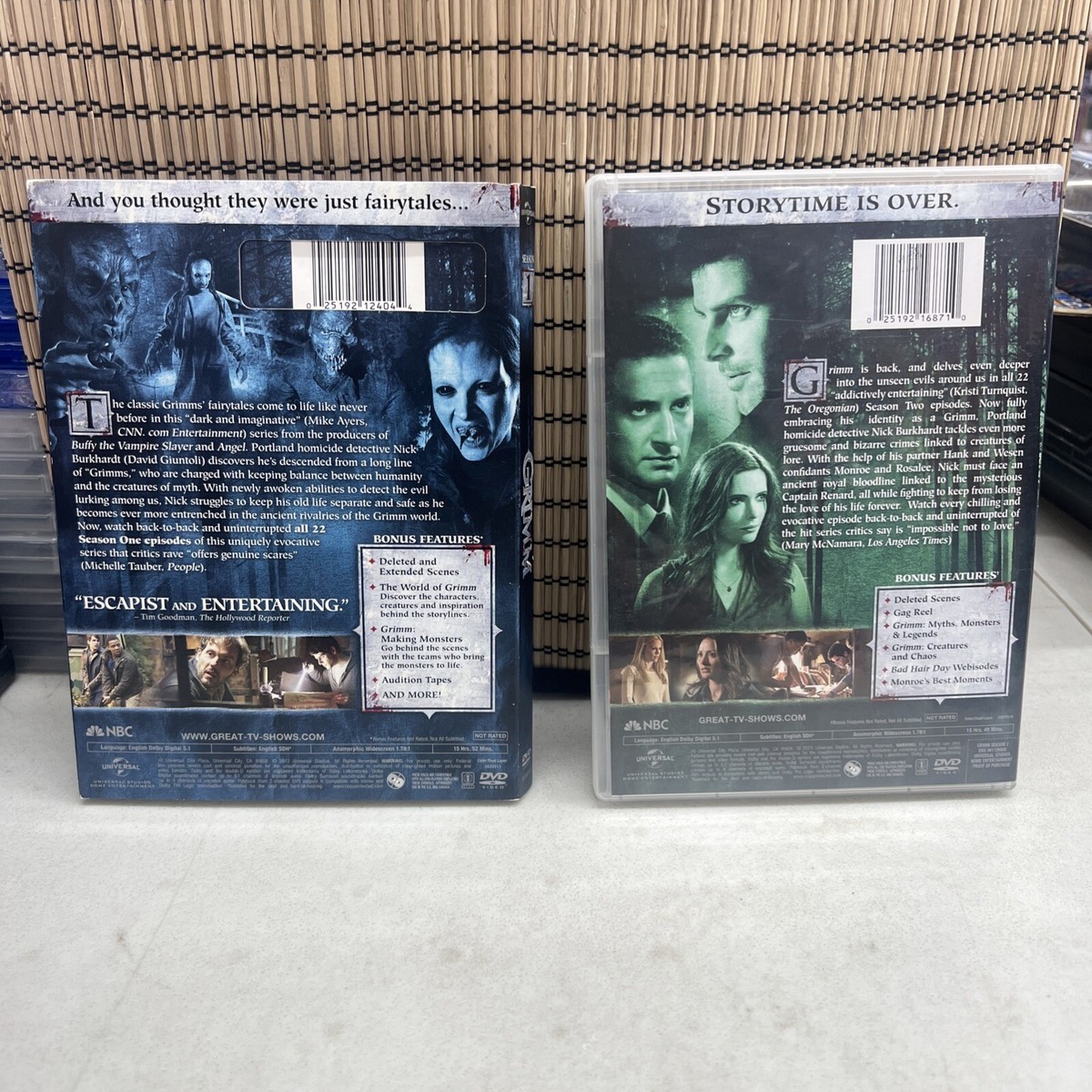 Grimm Season 1 & 2 DVD With Trading Cards | eBay