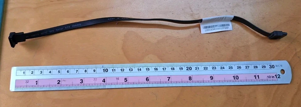 Used Working Condition 3.0 SATA III Data Cable 6Gbps SDD HDD Hard Disk Cable 1pc - Image 2 of 4