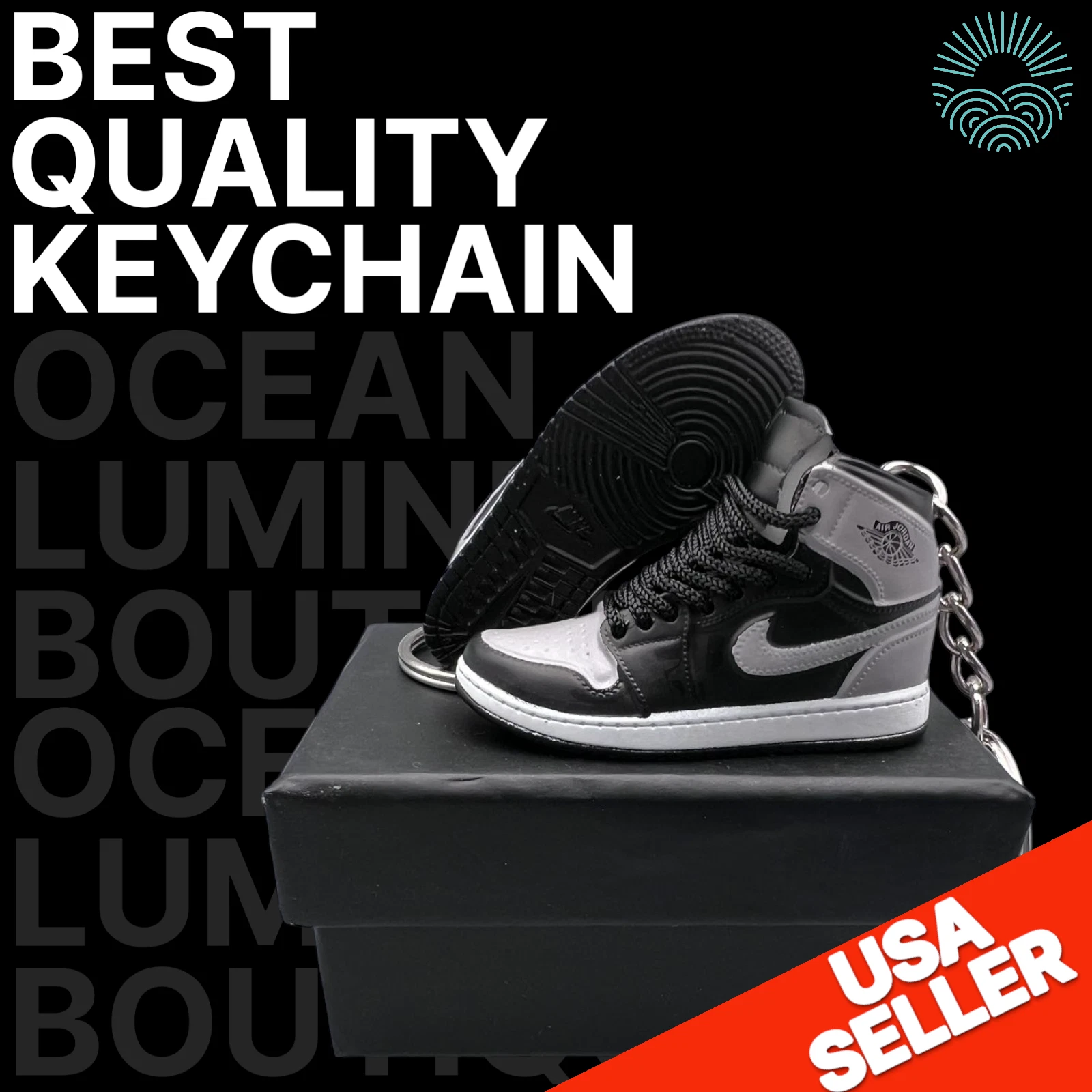 Porte clés Mini Baskets Air Jordan 3D, Baskets Basket de Collection, Options Boîte
