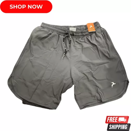Men's 2-in-1 Workout Running Gym Shorts with Phone Pocket-Dry Fit Outdoor Sports