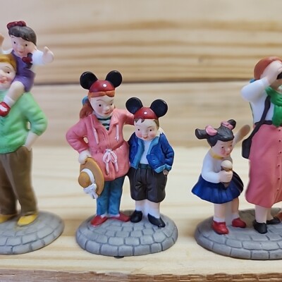 Department 56 Disney Parks Family Set of Three Heritage Village