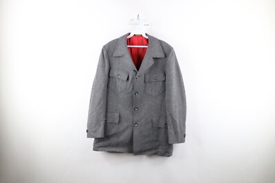 Vintage 50s 60s Palm Beach Mens 42R Wool Safari Bush Military 