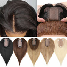 Clip in Remy Human Hair Topper Women Natural Hairline Hairpiece Toupee Piece USA