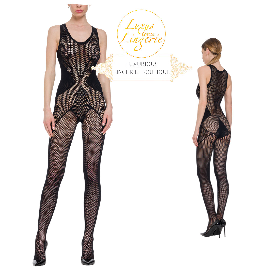 Romance Net Catsuit By Wolford L Black Seductive Net Jumpsuit