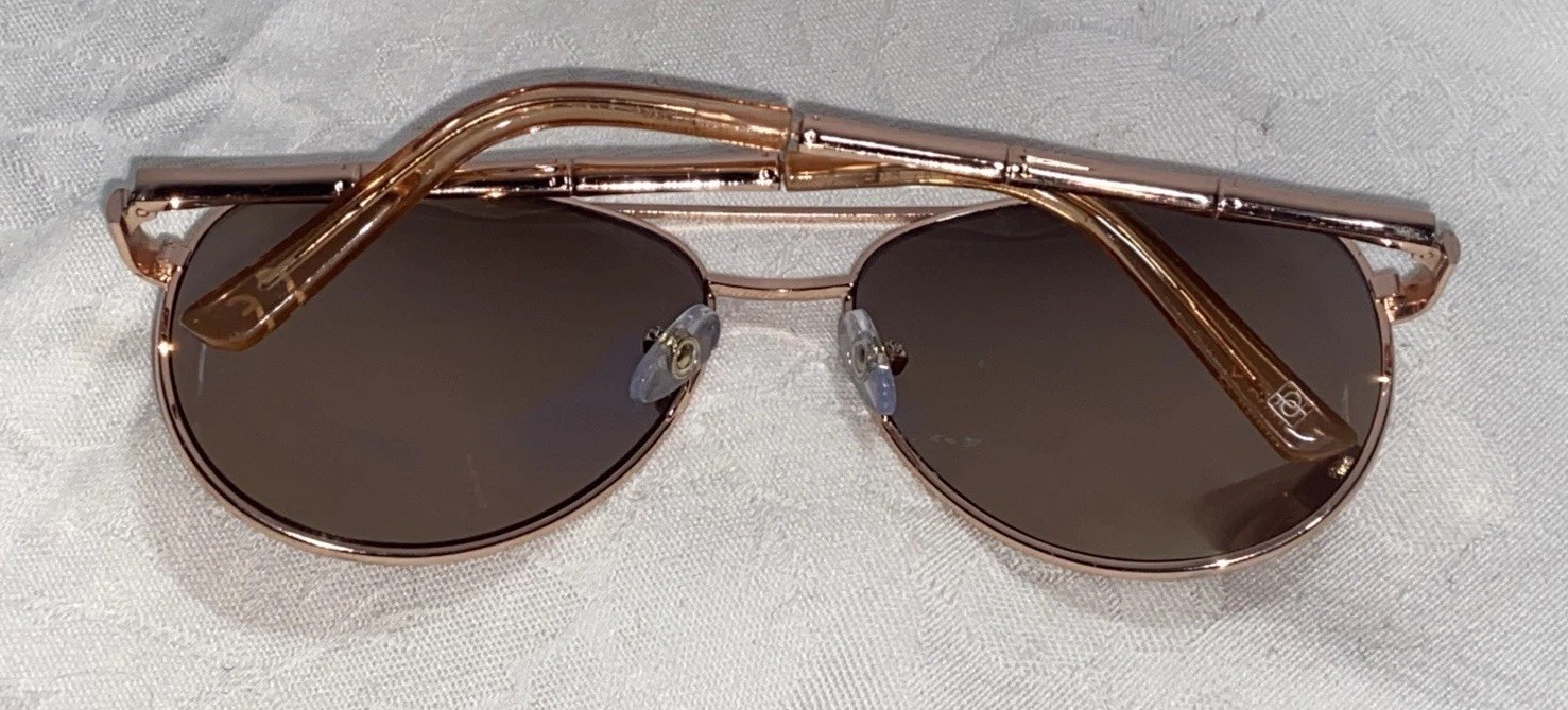 Panama Jack Women’s Sunglasses PJ87 – Pilot Metal Aviator Frames – Rose Gold