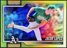 2026 Topps Series 1 JACOB LOPEZ Yellow Rainbow Foil /399 #76 Athletics