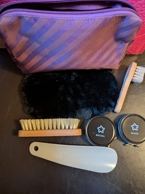 Vintage nie benutztes Schuhputzset mit Schuhcreme und Extras - Bild 1 von 4