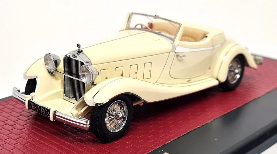 Matrix 1/43 Delage D8S De Villars Roadster 1933 White Scale Model Car - Image 3 of 4