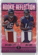 2018 Panini Illusions Green 5/5 Keke Coutee Jaleel Scott #RR-KJ Dual Patch 5by