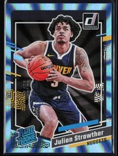 2023-24 Donruss #242 Julian Strawther Light Blue Laser Holo /25 Rated Rookie