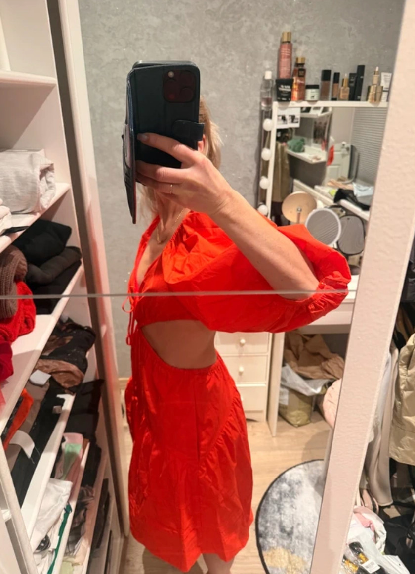 Designer Beautiful Nicholas Berta CutOut Red Nicholas Dress RRP $375 Size S 10UK image 4