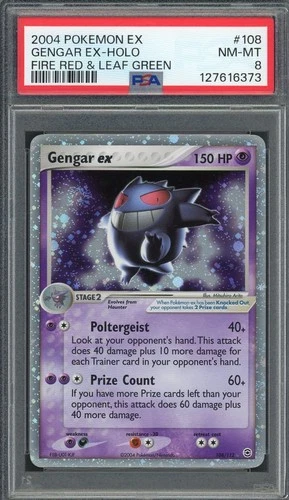 PSA 8 Gengar ex EX Fire Red & Leaf Green 108/112 Holo Pokemon Card B8