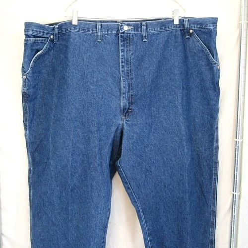 Wrangler Carpenter Jeans Men's Relaxed Straight Leg Blue High Rise 54X30