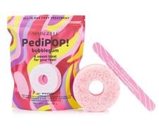 Spongelle Pedipop BUBBLEGUM Pedi-Buffer Nail File Infused Sponge 3 Oz NEW