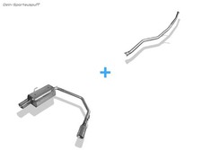 Fox Duplex Racinganlage ab Kat Peugeot 206 88x79mm rechteckig