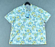 Izod Saltwater Polo Shirt Men's 2XL Floral Sunshield Pro Performance Wicking NWT
