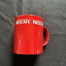Vintage Nescafe Mug Logo Red Round 