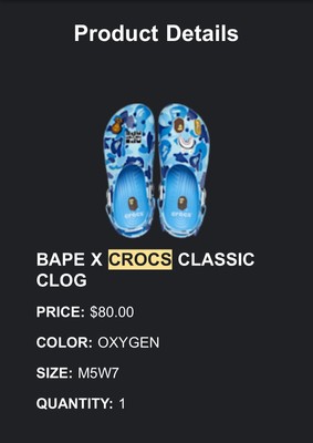 The BAPE x Crocs