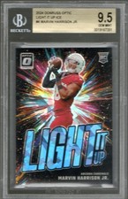 2024 Donruss Optic Marvin Harrison Jr. Light It Up Ice 2/15 RC BGS 9.5