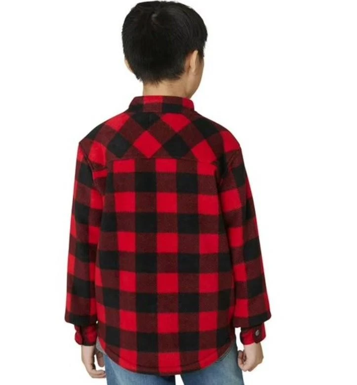 NUEVO NUEVO CON ETIQUETAS Chicos Talla Mediana Buffalo Cuadros Chaqueta y Camisa Gris Conjunto de 2 Piezas IMPERMEABLE Foto 2 de 4