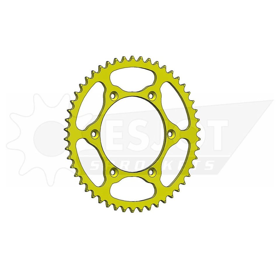ESJOT 50 Tooth Ultralight Steel Yellow Rear Sprocket for Suzuki DR-Z 250 2001-2 - image 2 of 3