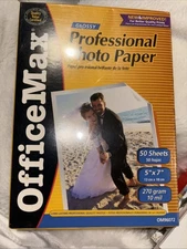 Office Max Professional Photo Paper 50 Sheets 5 X 7 Glossy Sealed New