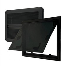 Camper Van Window With Black Blind Frames Tinted Cassette Flat Caravan Horsebox
