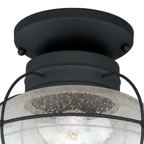 Vaxcel Lighting T0144 Chatham 1 Light Semi-Flush Mount Outdoor - Black - Picture 5 of 12