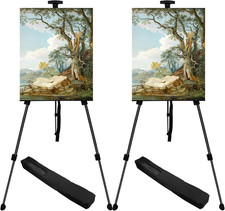 Art Easel Stand for Displaying - 66 Inch Height Adjustable Aluminum Metal Easels
