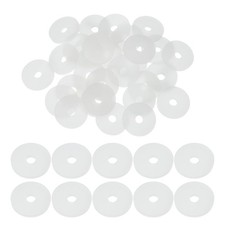 30Pcs M5 Silicone Flat Washers 5mm ID 20mm OD 2mm Thick Washers White