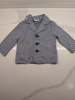 Blue And White Il Gufo Cotton Blazer 6 Months Nautical Elbow Patches 