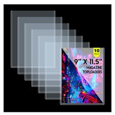 Coolbyl 10ct Magazine Toploaders, Ultra Durable 9X11.5 Protectors Magazine