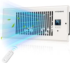 VIVOHOME 4" x 12" Opening Smart Vent Register Booster 4x12 with Remote, White 
