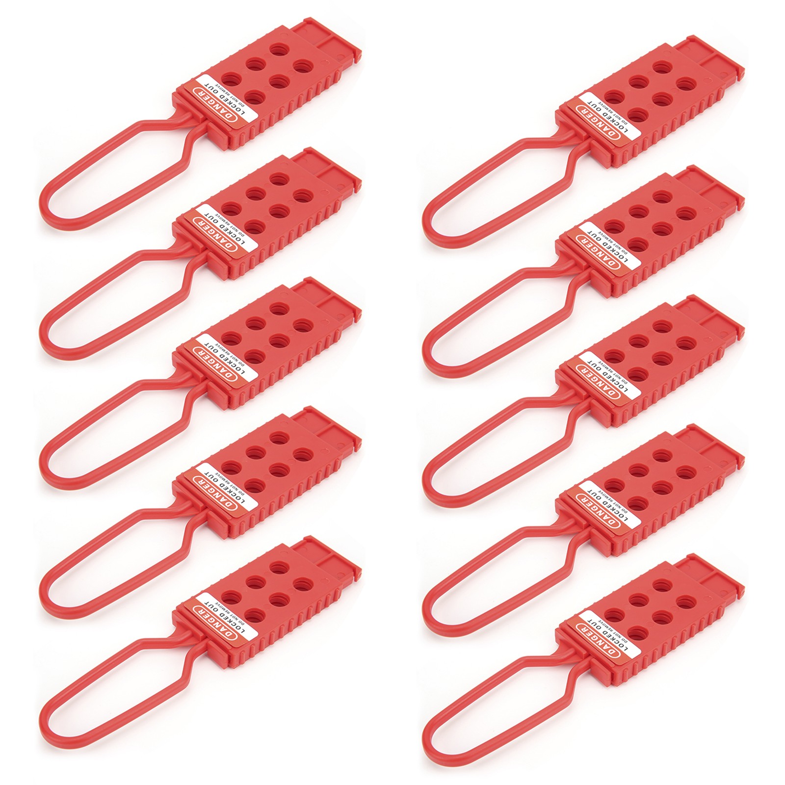 10x Safety Lockout Hasp 6‑Hole Insulating Nylon For Industrial Equipment Mainten