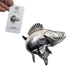 Zander Pin Anstecker Zinn Zander Fisch Zander Brosche Revers Hut Krawatte Sch...