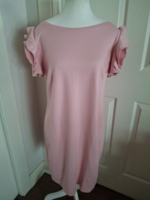 Pietro Brunelli Maternity  Dress SZ M Pink Beautful Detail  Cocktail /shower